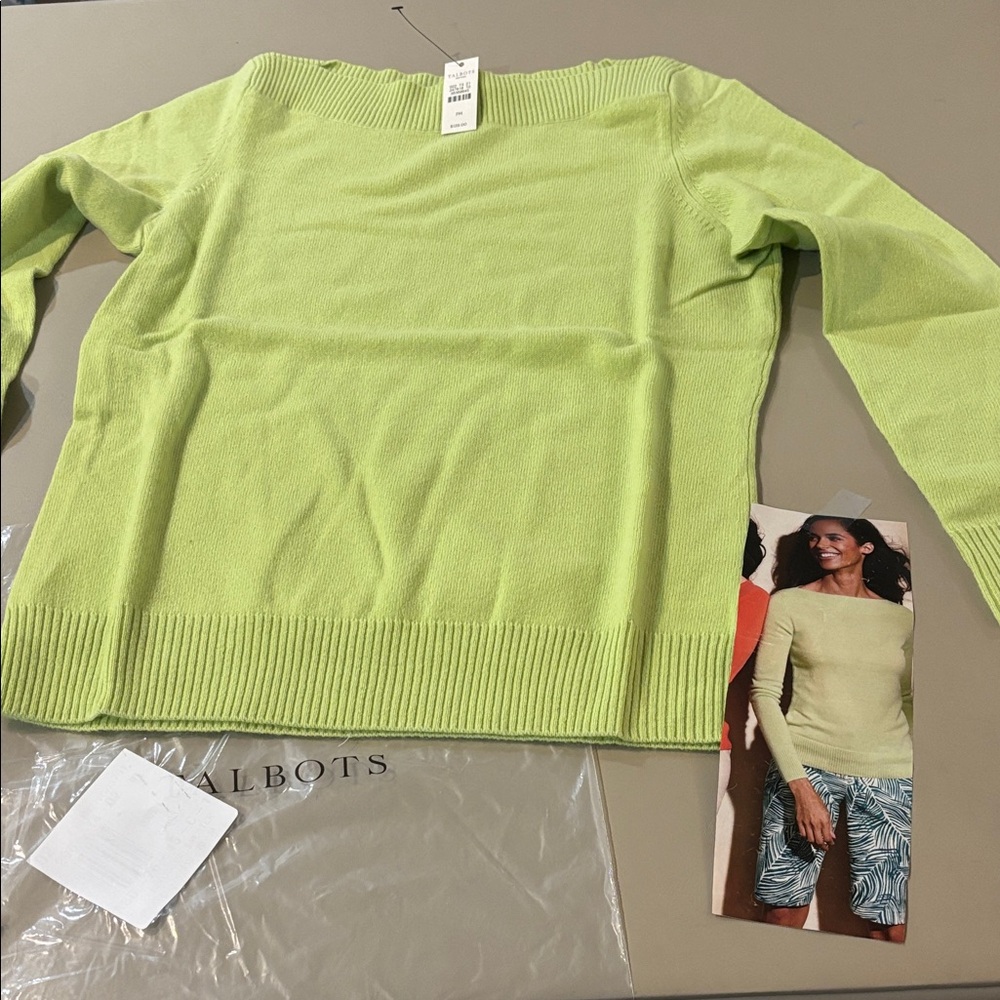 Talbots Pure Cashmere Sweater NWT Size MP